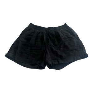 Briggs' Linen Blend Shorts Women's Size L Black Pockets Vacation